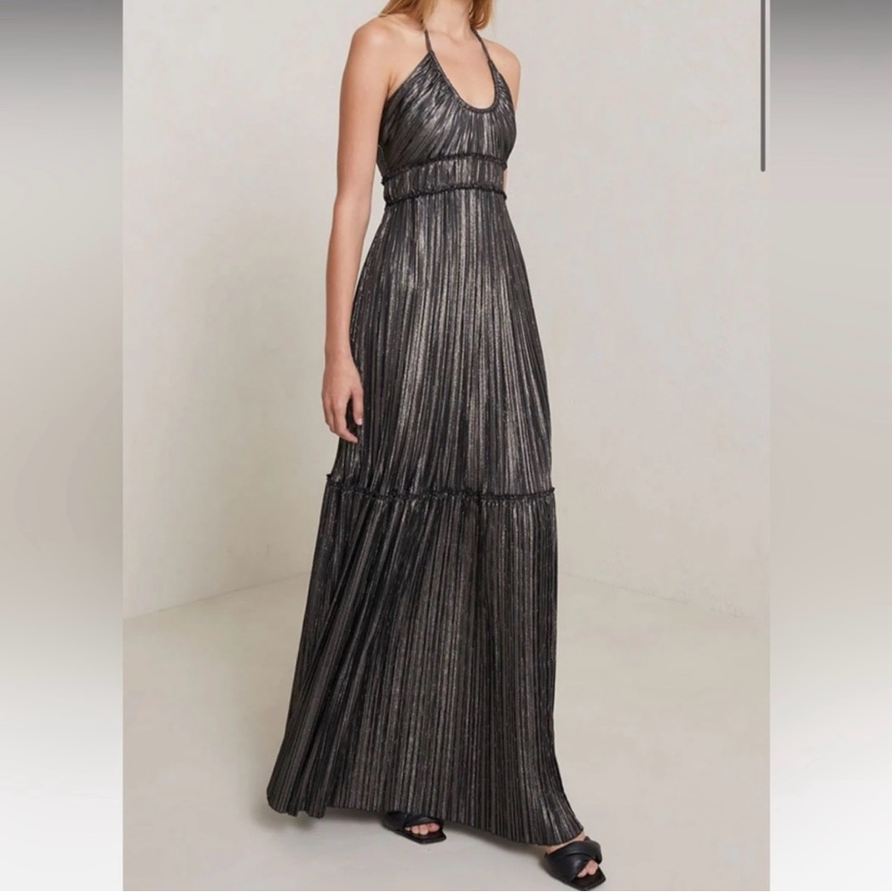 A.L.C. Cecilia Halter Gown Black Backless Maxi Dress
